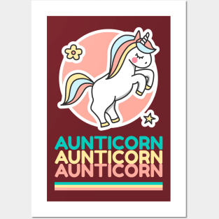 Aunticorn Auntie Gift Posters and Art